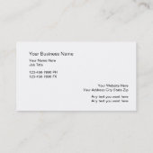 熱帯Aquaruimのシルエットの名刺 名刺 (裏面)