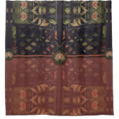 熱帯Latticeworkのクラッチ シャワーカーテン (正面)