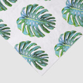 熱帯Monsteraの葉の写真の緑の草木 薄葉紙 (詳細)