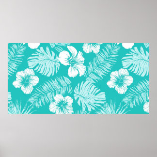 熱帯pのヴィンテージとシ葉ームレスなパターン ポスター