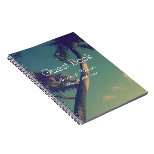 熱帯Palm Beachの行先の結婚式の来客名簿 ノートブック (右側)