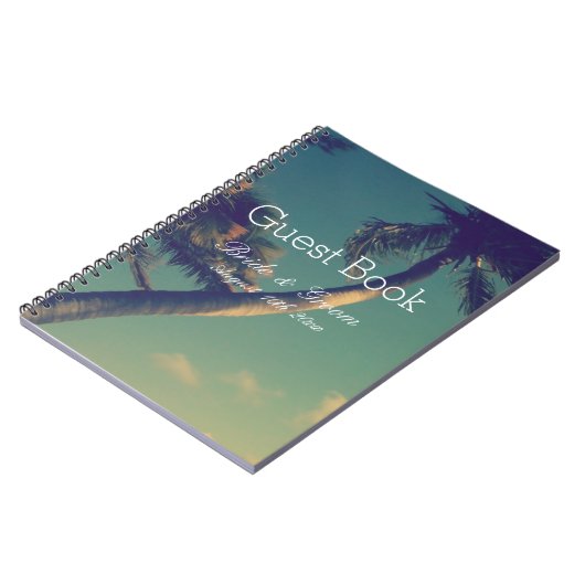 熱帯Palm Beachの行先の結婚式の来客名簿 ノートブック (左側)