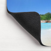 熱帯palmtreesの楽園のビーチ マウスパッド (コーナー)