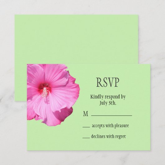 熱帯RSVP (緑) 出欠カード (正面/裏面)