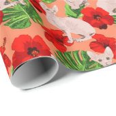 熱帯Sphynx猫のベクトル継ぎ目が無いパターン ラッピングペーパー (ロールコーナー)