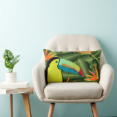熱帯Toucanそして極楽鳥 ランバークッション (椅子)