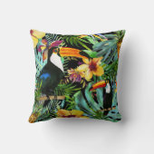 熱帯Toucanの楽園のやしパイナップルモダン クッション (裏面)