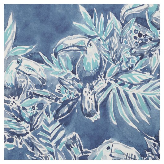 熱帯TOUCANの計画のインディゴ ファブリック (見本)