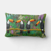 熱帯Toucanの鳥のアクセントの枕 ランバークッション (裏面)