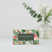 熱帯Vibe QRコードソーシャルメディアのアイコンエレガント 名刺 (スタンド正面)