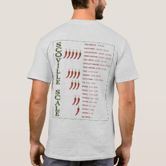 熱得い?スコヴィルスケールアート Tシャツ