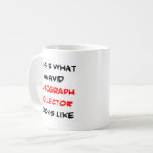 熱心なオートグラフコレクター コーヒーマグカップ (正面左)