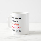 熱心なシンブルコレクター コーヒーマグカップ (正面左)