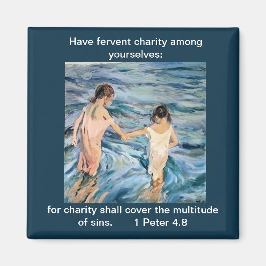 熱心なチャリティーを持つ – マグネット (正面)