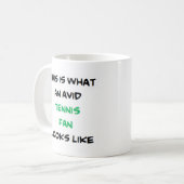 熱心なテニスファン コーヒーマグカップ (正面左)