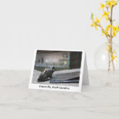 熱心なマウス カード (黄色い花)