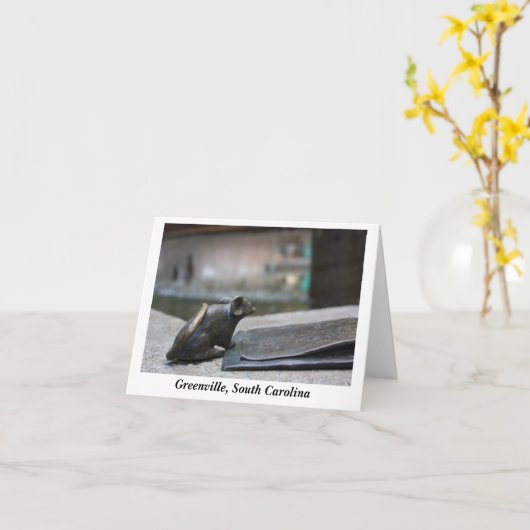 熱心なマウス カード (黄色い花)