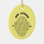 熱心なリスナー セラミックオーナメント (右)