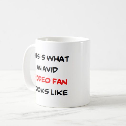 熱心なロデオファン コーヒーマグカップ (正面左)