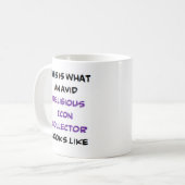 熱心な宗教的アイコンコレクター コーヒーマグカップ (正面左)