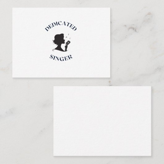 熱心な歌手 名刺 (正面/裏面)