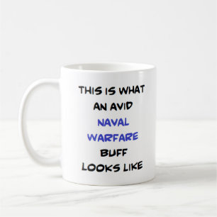 熱心な海軍の戦いのバフ コーヒーマグカップ