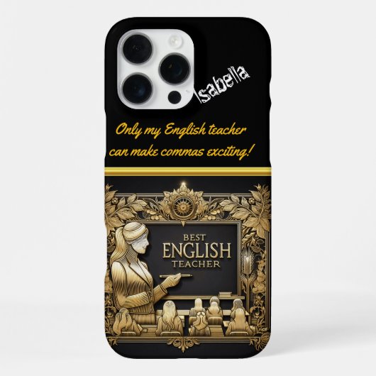 熱心な英語先生 iPhoneケース (裏面)