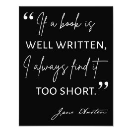 熱心な読者Ⅱ - ジェーン・オースティンの名言 フォトプリント           