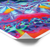 熱心な運動コラージュ万華鏡のように千変万化するパターンポスター ポスター (角)