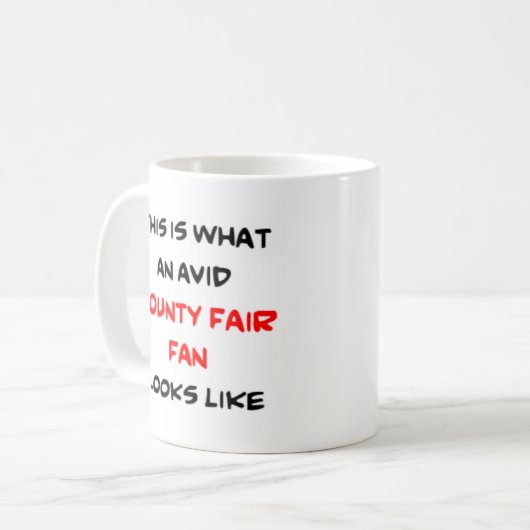 熱心な郡のフェアファン コーヒーマグカップ (正面左)