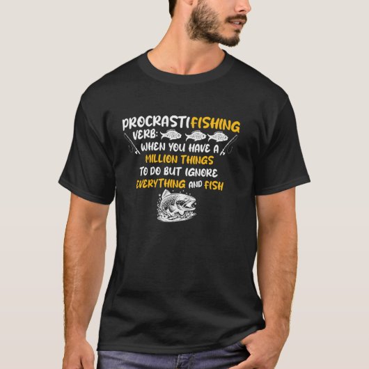 熱心な釣り師のための面白い釣りファッション Tシャツ (正面)