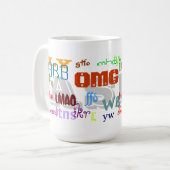 熱心な雑談の略称のマグ コーヒーマグカップ (正面左)