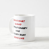 熱心な革命戦争の歴史バフ コーヒーマグカップ (正面左)