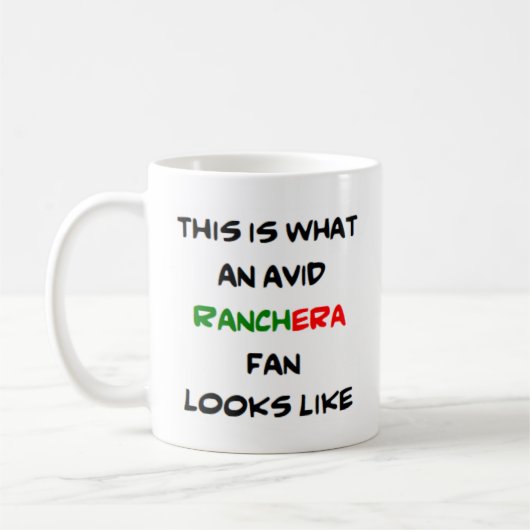 熱心なranchera fan コーヒーマグカップ (左)