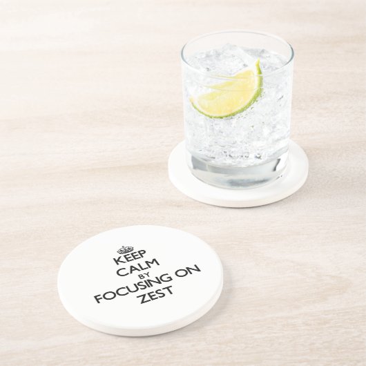 熱心に焦点を合わせることによって平静を保って下さい コースター (側面)