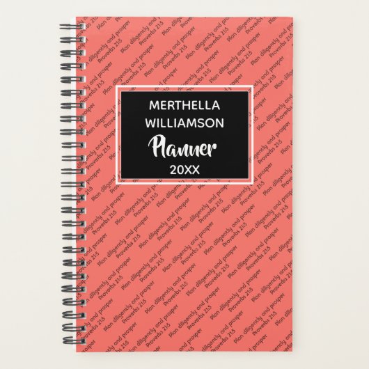 熱心に計画し、クリスチャンリビングサンゴを繁栄 プランナー手帳 (正面)