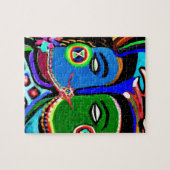 熱情的なキス-ヴィンテージのインドの洞窟の芸術のスタイル ジグソーパズル (横)