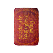 熱情的な勇気がある愛すること バスマット (正面縦)