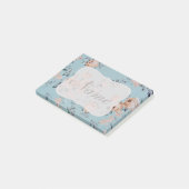 熱愛する花-後it®ノート4" x 3"結婚式 ポストイット (アングル)
