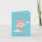 熱感謝してい気球のメイド・オブ・オーナー(花嫁付き添い人) サンキューカード (正面)