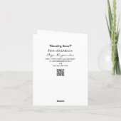 熱折りグリーティングカードで雪を浴びる カード (裏面)