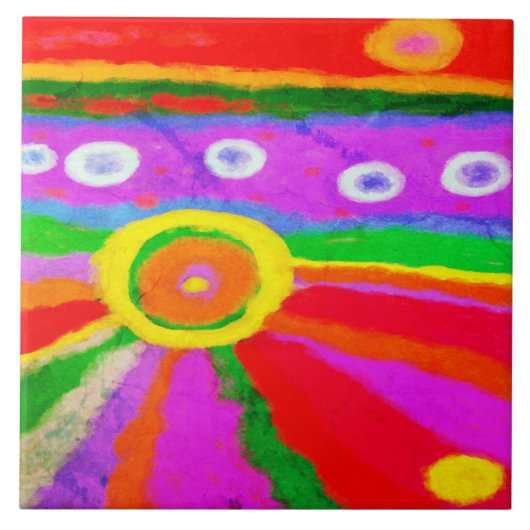 熱抽象芸術デジ絵画タル タイル (正面)