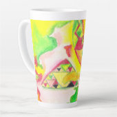 熱抽象芸術by AnyaC 2 カフェラテマグ (左アングル)