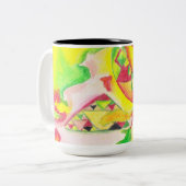 熱抽象芸術by AnyaC 2 ツートーンマグカップ (正面左)