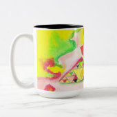 熱抽象芸術by AnyaC 2 ツートーンマグカップ (左)