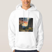 熱日本の春フード付きスウェットシャツ パーカ (正面)