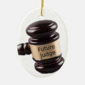 熱望の裁判官および弁護士のための槌のデザイン セラミックオーナメント (正面)
