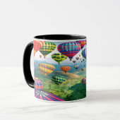 熱気の多くはマグを風船のようにふくらませます マグカップ (正面左)