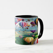 熱気の多くはマグを風船のようにふくらませます マグカップ (正面右)