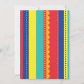 熱気の気球のカラフルの第1誕生日の招待状 招待状 (裏面)